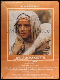 7y463 JESUS OF NAZARETH part 1 French 1p '77 Franco Zeffirelli, c/u of young Jesus carrying lamb!