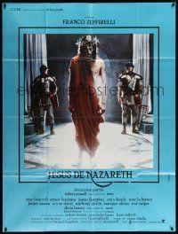 7y464 JESUS OF NAZARETH part 2 French 1p '77 Franco Zeffirelli, Robert Powell as Christ, great image