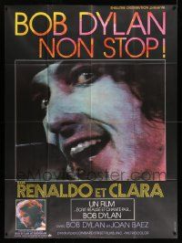 7y546 RENALDO & CLARA French 1p '79 cool different super c/u of Bob Dylan singing into microphone!