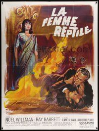 7y547 REPTILE French 1p '66 snake woman Noel Willman, different horror art by Boris Grinsson!