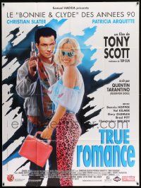 7y601 TRUE ROMANCE French 1p '93 Christian Slater, Patricia Arquette, Quentin Tarantino, different