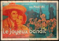 7y261 GAY DESPERADO French 2p '36 different Jean-Rene Poissonnie art of Nino Martini & Ida Lupino!