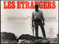 7y248 LES ETRANGERS French 4p '69 Michel Constantin with gun standing over dead body!