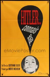 7y298 HITLER - NEVER HEARD OF HIM French 31x47 '63 great image of smoking Zouzou in exclamation!
