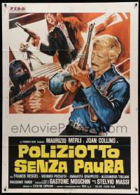 7y807 FEARLESS Italian 1p '78 Poliziotto Senza Paura, art of cops & criminals with guns!