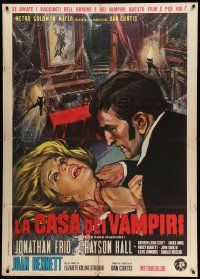 7y840 HOUSE OF DARK SHADOWS Italian 1p '71 completely different art of vampire Barnabas Collins!