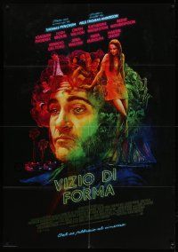 7y847 INHERENT VICE advance Italian 1p '15 cool Chorney montage art of Joaquin Phoenix & top stars!