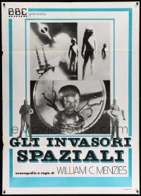 7y848 INVADERS FROM MARS Italian 1p R76 classic, different images of monsters from outer space!