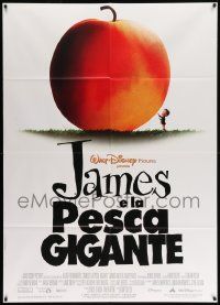 7y850 JAMES & THE GIANT PEACH Italian 1p '97 Walt Disney stop-motion fantasy cartoon, cool artwork!