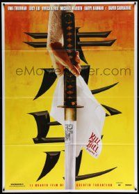 7y857 KILL BILL: VOL. 1 teaser Italian 1p '03 Quentin Tarantino, best close up katana image!