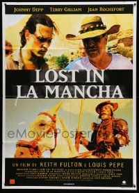 7y874 LOST IN LA MANCHA Italian 1p '02 about Terry Gilliam's Who Killed Don Quixote, Johnny Depp