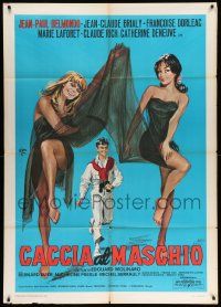 7y881 MALE HUNT Italian 1p '64 Molinaro's La chasse a l'homme, art of sexy girls by Arnaldo Putzu!