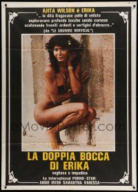 7y898 NAKED WILD ERECTIONS Italian 1p '83 close up of sexy naked Ajita Wilson!