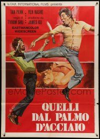 7y928 QUELLI DAL PALMO D'ACCIAIO Italian 1p '73 cool kung fu artwork by Luca Crovato!