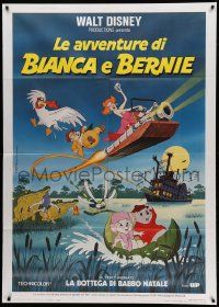 7y930 RESCUERS Italian 1p R83 Disney mouse mystery adventure cartoon from Devil's Bayou!