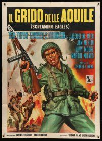 7y939 SCREAMING EAGLES Italian 1p R63 different Casaro art of the 101st Airborne's Hell Raiders!