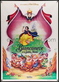 7y948 SNOW WHITE & THE SEVEN DWARFS Italian 1p R90s Walt Disney animated cartoon fantasy classic!
