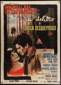 7y963 THERESE Italian 1p '63 Georges Franju's Therese Desqueyroux, Nistri art of Emmanuelle Riva!