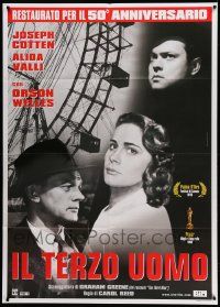7y964 THIRD MAN Italian 1p R99 Orson Welles, Joseph Cotten & Alida Valli by Ferris wheel, classic!