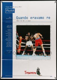 7y991 WHEN WE WERE KINGS Italian 1p '97 different image of boxing champ Muhammad Ali in the ring!