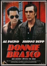 7y656 DONNIE BRASCO Italian 2p '97 Al Pacino is betrayed by undercover cop Johnny Depp, different!