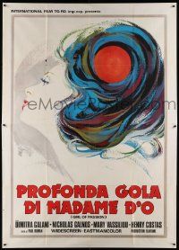 7y662 GIRL OF PASSION Italian 2p '74 cool Tino Avelli art of sexy woman with colorful hair!