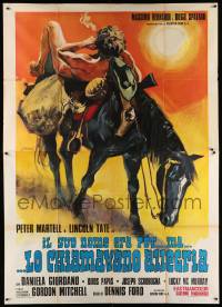 7y670 HERO CALLED ALLEGRIA Italian 2p '71 wacky Franco spaghetti western art of naked guy on horse