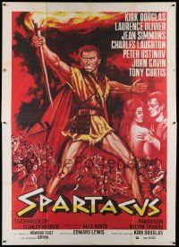 7y710 SPARTACUS Italian 2p R80s classic Stanley Kubrick & Kirk Douglas epic, different art!