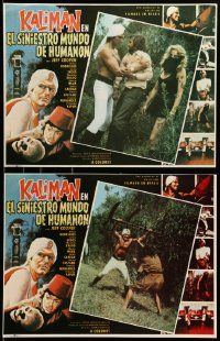 7y076 KALIMAN EN EL SINIESTRO MUNDO DE HUMANON 5 Mexican LCs '76 country of origin sci-fi/horror!