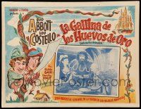 7y152 JACK & THE BEANSTALK Mexican LC R50s Abbott & Costello, giant Buddy Baer with harp!
