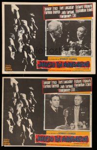 7y087 JUDGMENT AT NUREMBERG 2 Mexican LCs '61 Spencer Tracy, Marlene Dietrich, Widmark, Schell!