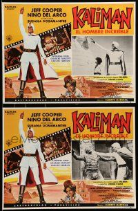 7y072 KALIMAN EL HOMBRE INCREIBLE 6 Mexican LCs '72 cool Mexican sci-fi with costumed hero!