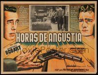 7y158 KNOCK ON ANY DOOR Mexican LC R60s cool art of Humphrey Bogart & John Derek, Nicholas Ray!