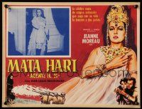 7y175 MATA HARI, AGENT H21 Mexican LC '64 sexy Jeanne Moreau in inset & different border art!