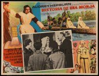 7y186 NUN'S STORY Mexican LC '59 different images of religious missionary Audrey Hepburn!