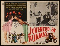 7y190 PAJAMA PARTY Mexican LC '64 Annette Funicello & two other sexy ladies in bedroom!