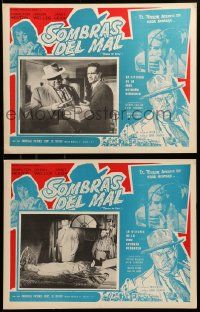 7y094 TOUCH OF EVIL 2 Mexican LCs '60 Orson Welles, Charlton Heston & Janet Leigh!