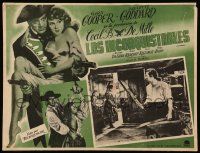 7y218 UNCONQUERED Mexican LC R50s Gary Cooper holding Paulette Goddard art, Ward Bond!