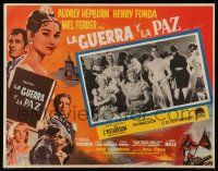 7y221 WAR & PEACE Mexican LC '60 Audrey Hepburn, Anita Ekberg, Leo Tolstoy epic!