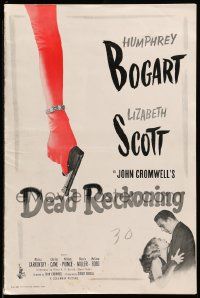 7y029 DEAD RECKONING pressbook '47 great images of Humphrey Bogart & sexy Lizabeth Scott!