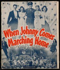 7y059 WHEN JOHNNY COMES MARCHING HOME pressbook '42 Allan Jones, Jane Frazee, Gloria Jean, O'Connor