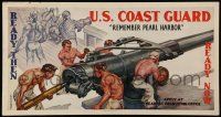 7y001 U.S. COAST GUARD 11x21 WWII war recruiting poster '41 Remember Pearl Harbor by JD Wisinski!