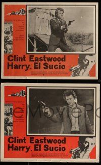 7y065 DIRTY HARRY 8 Mexican LCs '71 great images of Clint Eastwood, Don Siegel crime classic!
