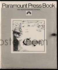 7y025 CHINATOWN pressbook '74 Jack Nicholson & Faye Dunaway, Roman Polanski classic, Pearsall art!