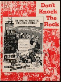 7y031 DON'T KNOCK THE ROCK pressbook '57 Bill Haley & his Comets, sequel to Rock Around the Clock!