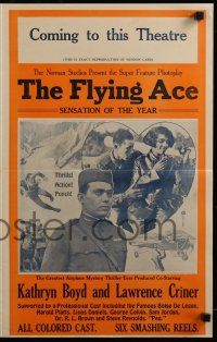 7y032 FLYING ACE pressbook '26 cool all-black aviation, greatest airplane thriller ever produced!