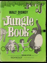 7y039 JUNGLE BOOK pressbook '67 Walt Disney cartoon classic, great images of all characters!