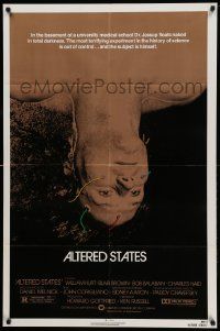 7z035 ALTERED STATES 1sh '80 William Hurt, Paddy Chayefsky, Ken Russell, sci-fi horror!
