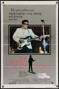 7z167 BUDDY HOLLY STORY 1sh '78 Gary Busey great art of electrified guitar, rock 'n' roll!