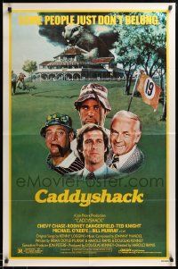 7z175 CADDYSHACK 1sh '80 Chevy Chase, Bill Murray, Rodney Dangerfield, golf comedy classic!